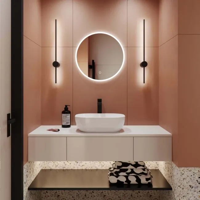 Aria Round Illuminated LED Mirror 500mm