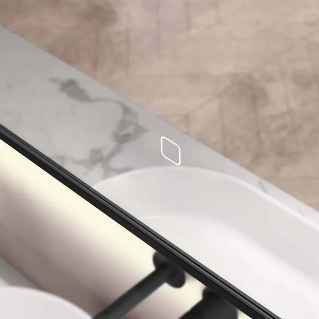 Olivia Black Framed Backlit llluminated LED Mirror 600x400mm