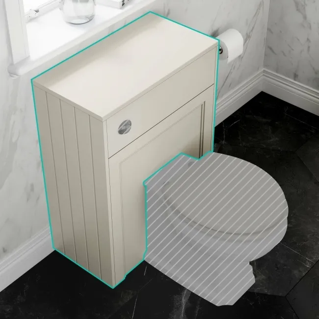 Monaco Chalk White Back To Wall Toilet Unit 600mm