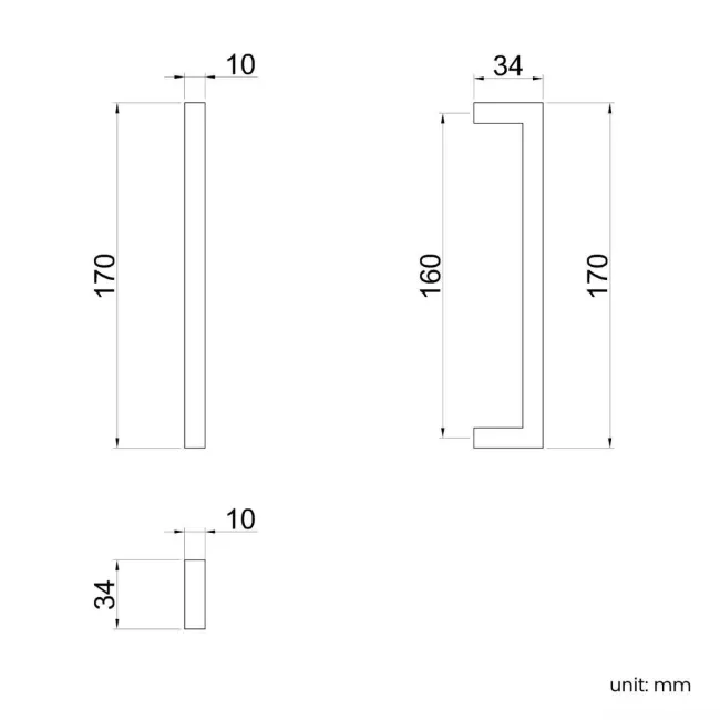 Chrome Handle for Harper & Mersey Vanity Unit