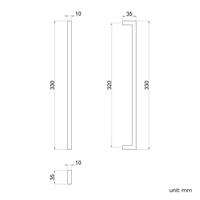 Chrome Handle for Harper Tall Cabinet