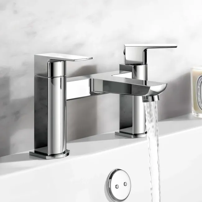 Soar Chrome Basin & Bath Mixer Tap Set