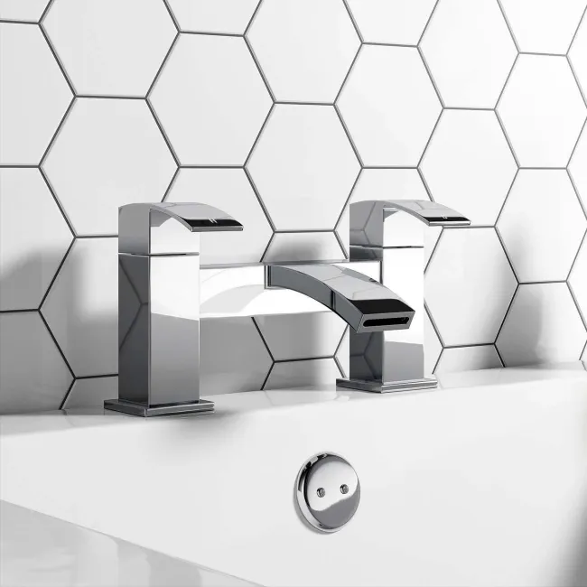 Welland Chrome Basin & Bath Mixer Tap Set