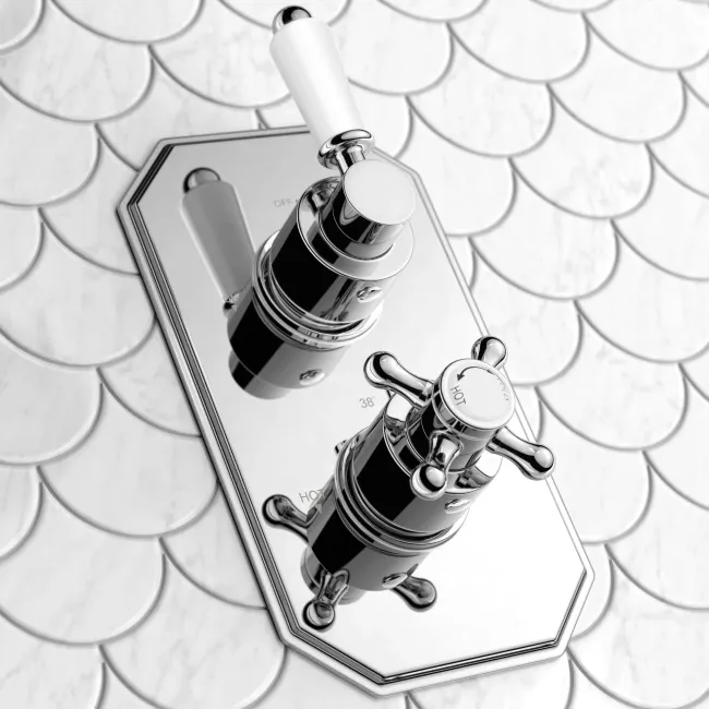 Shannon Premium Traditional Thermostatic Shower Set - 200mm Head