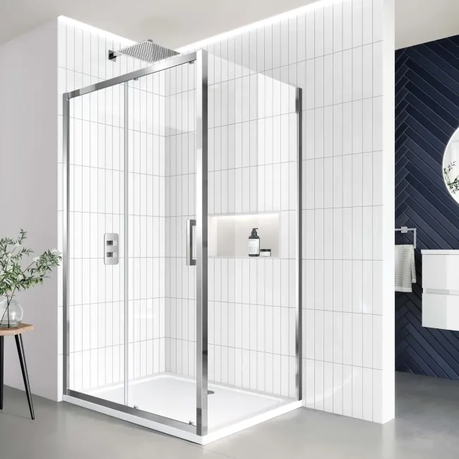 Hamburg Easy Clean 8mm Sliding Shower Enclosure 1200x900mm - Easy Fix Feature