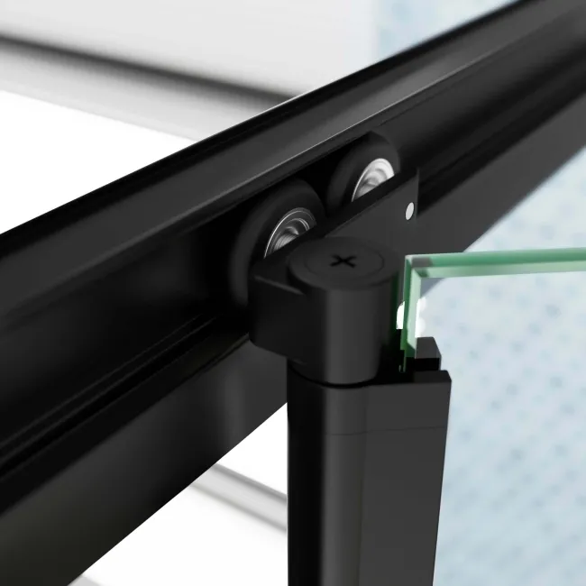 London Matt Black Grid 6mm Bifold Shower Enclosure 900x900mm