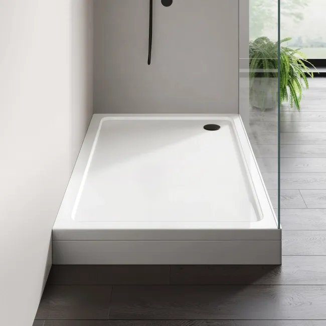 London Rectangular Stone Shower Tray 1400x900mm & Riser Kit