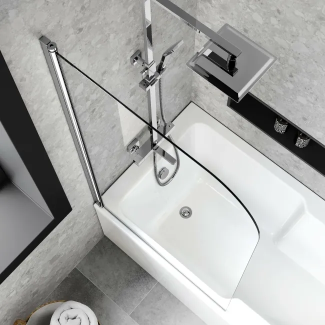 Dover 1700x750 Keyhole Shower Bath & 6mm Easy Clean Screen