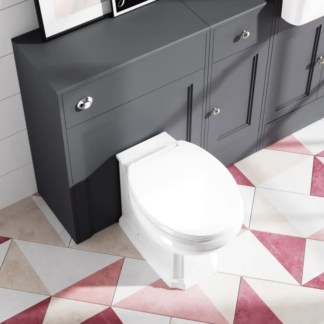Hudson Traditional Back To Wall Toilet With Soft Close Seat