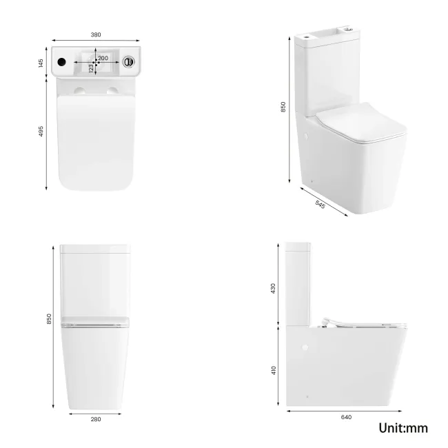 Nevada 2-In-1 Combined Wash Basin & Rimless Toilet With Premium Soft Close Slim Seat