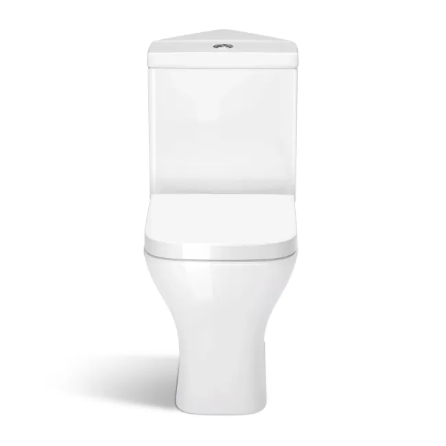Atlanta Fully Back to Wall Close Coupled Corner Toilet With Soft Close Seat