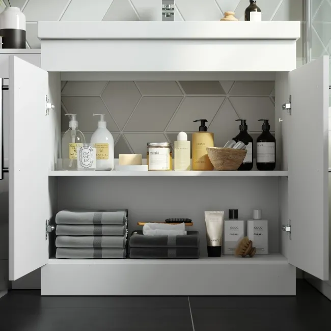 Avon Gloss White Combination Vanity Basin and Miami Toilet 1300mm