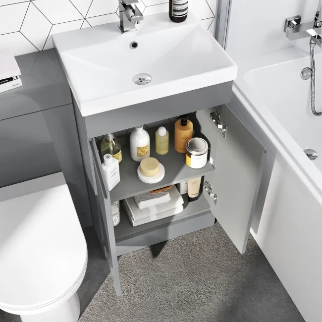 Trent Stone Grey Combination Vanity Basin and Aruba Toilet 1000mm