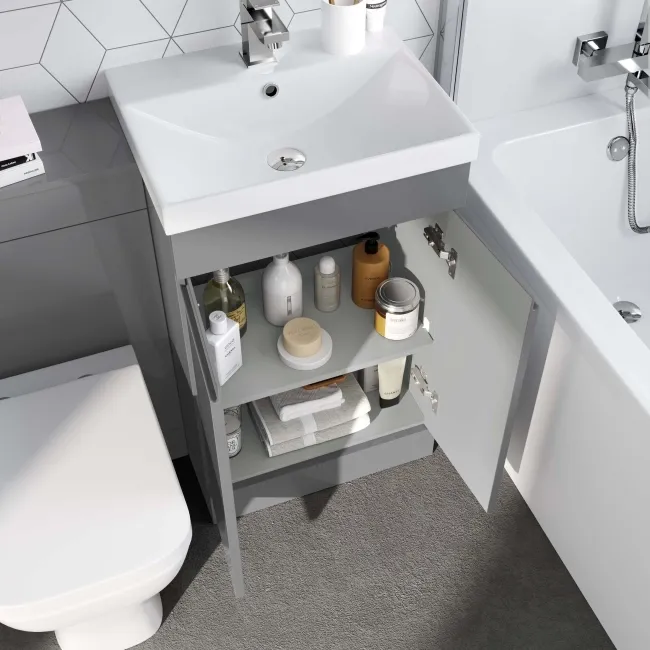 Trent Stone Grey Combination Vanity Basin and Atlanta Toilet 1000mm