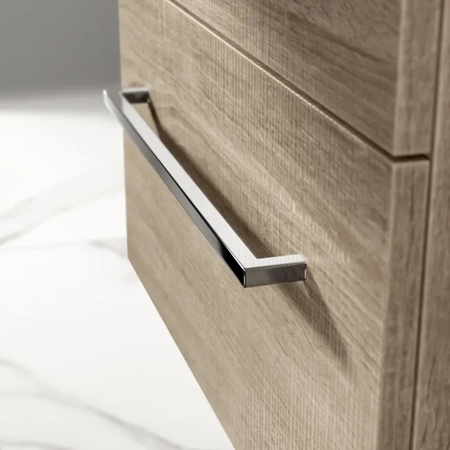 Elba Dawn Oak Wall Hung Basin Drawer Vanity 600mm