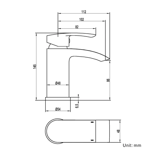 Severn Matt Black Basin & Bath Mixer Tap Set