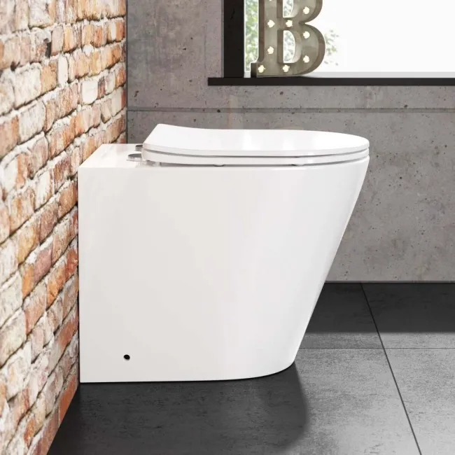 Boston Rimless Back To Wall Toilet With Premium Soft Close Slim Seat