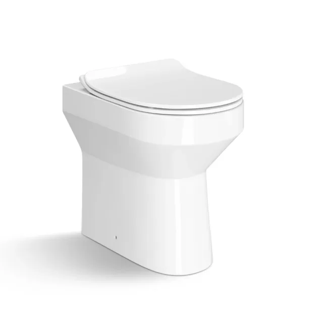 Denver Rimless Comfort Height Back To Wall Toilet With Premium Soft Close Slim Seat