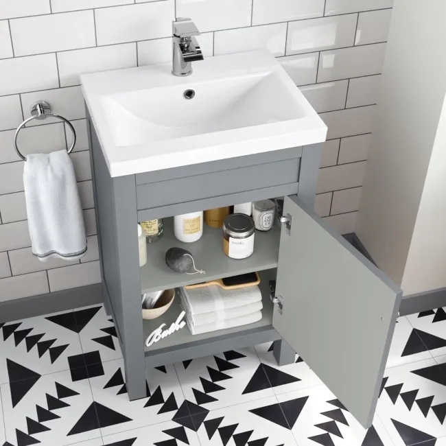 Bermuda Dove Grey Basin Vanity 500mm