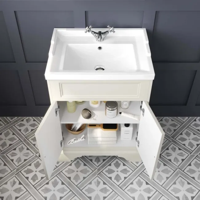 Lucia Chalk White Basin Vanity 630mm