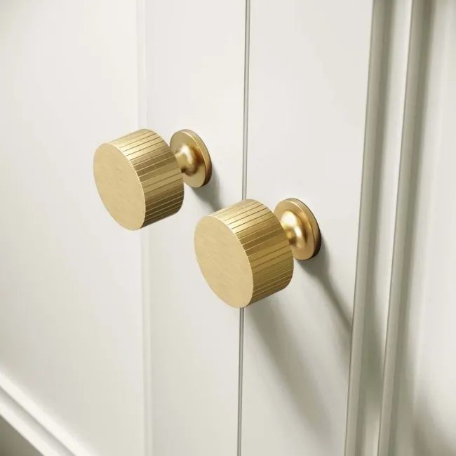 Monaco Chalk White Combination Vanity Traditional Basin and Hudson Toilet with Wooden Seat 1500mm - Brushed Brass Accents