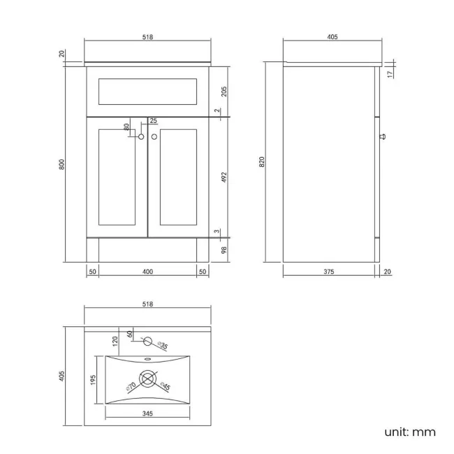 Milos Navy Blue Combination Vanity Basin and Houston Toilet 1000mm - Chrome Handles