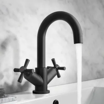 Exe Matt Black Basin Mixer Tap