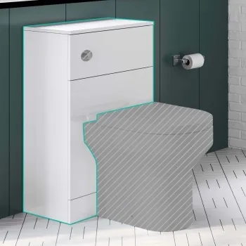 Quartz Gloss White Back To Wall Toilet Unit 500mm