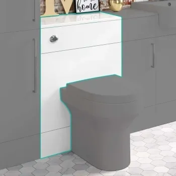 Harper Gloss White Back To Wall Toilet Unit 600mm