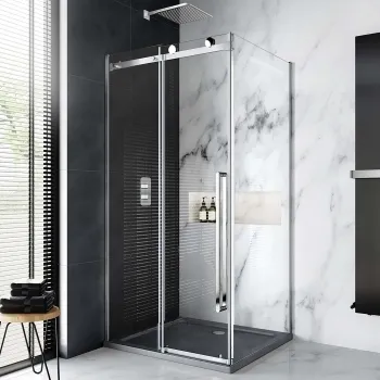 Oslo Premium Easy Clean 8mm Sliding Shower Enclosure 1000x800mm