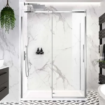 Stockholm Easy Clean 8mm Frameless Sliding Shower Enclosure 1400x900mm
