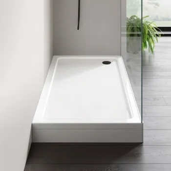 London Rectangular Stone Shower Tray 1600x800mm & Riser Kit