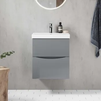 Austin Stone Grey Wall Hung Basin Drawer Vanity 500mm