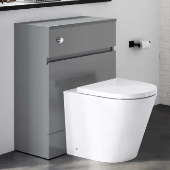 Foster Stone Grey Back To Wall Unit and Boston Toilet