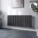 Marbella Anthracite Double Oval Panel Radiator 600x1440mm