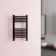 Valetta Matt Black Square Heated Towel Rail 650x400mm