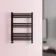 Valetta Matt Black Square Heated Towel Rail 800x600mm