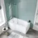 4mm P Shaped Bath Screen