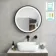 Mollie Black Framed Round Illuminated LED Mirror Cabinet 600mm