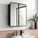 Olivia Black Framed Mirror Cabinet 710x600mm