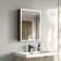 Esme Matt Black Illuminated LED Mirror Cabinet With BLUETOOTH Speaker 600x450mm