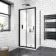 London Matt Black 6mm Bifold Shower Enclosure 900x700mm