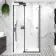 Vienna Matt Black Easy Clean 8mm Hinged Shower Enclosure 1100x900mm