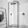 Munich Matt Black Framed 8mm Wet Room Shower Glass 900mm & 250mm Return Panel