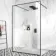 Munich Matt Black Framed 8mm Walk Through Wet Room Shower Glass Panel 1400mm