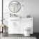 Harper Gloss White Combination Vanity Basin with Marble Top & Miami Toilet 1200mm