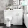 Mersey Gloss White Combination Vanity Basin and Austin Toilet 1000mm