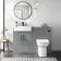 Harper Stone Grey Combination Vanity Basin and Aruba Toilet 1200mm - Black Accents