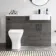 Harper Charcoal Elm Combination Vanity Basin and Atlanta Toilet 1200mm - Black Accents - Right Handed