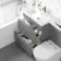 Trent Stone Grey Combination Basin Drawer and Boston Toilet 1100mm - Left Handed